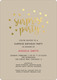 Tan Surprise Party Confetti Dot Invitations Image 5 of 6